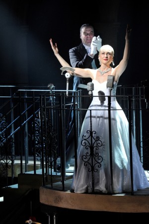 Evita UK Tour - Mark Heenehan as Peron and Madalena Alberto as Eva - credit Keith Pattison
